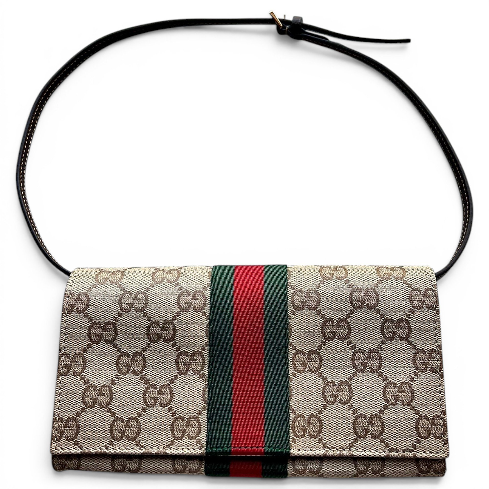 Leather clutch bag
