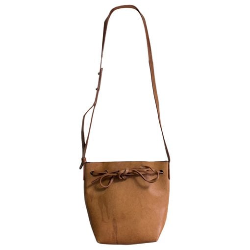 Bucket leather crossbody bag