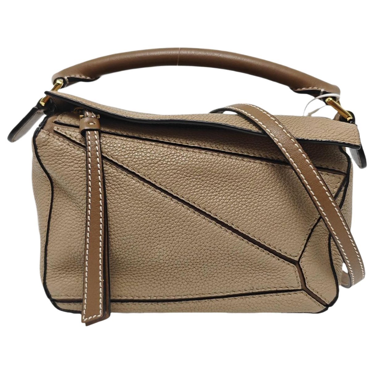 Puzzle leather handbag