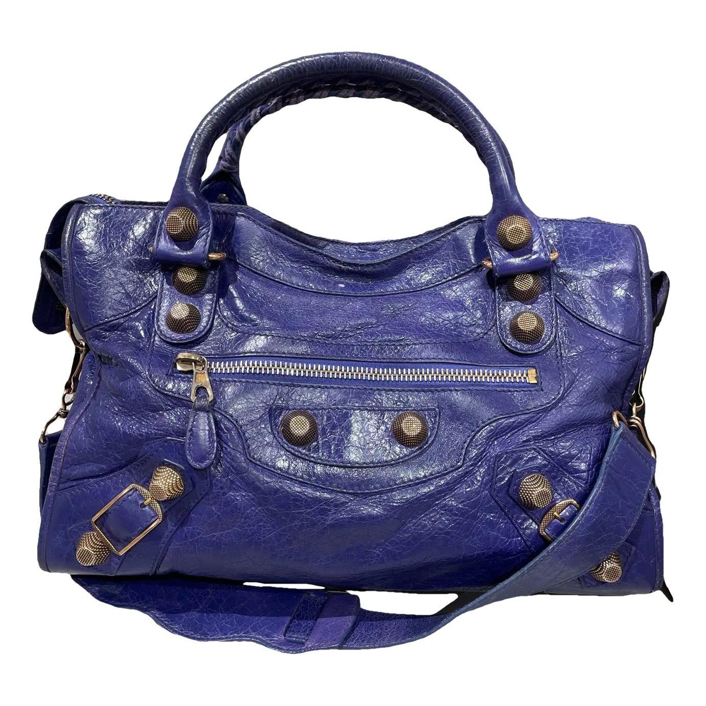 Classic Metalic leather handbag