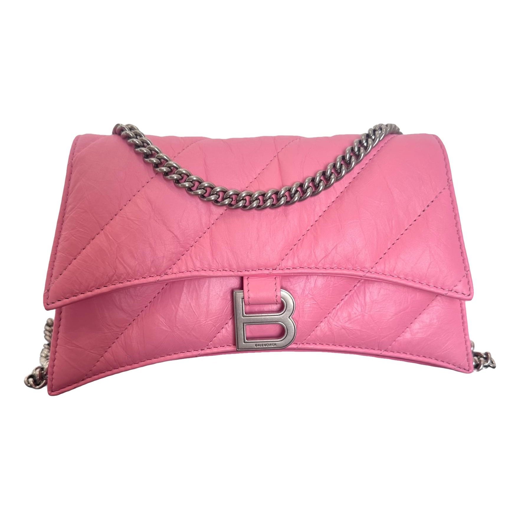 Crush leather handbag