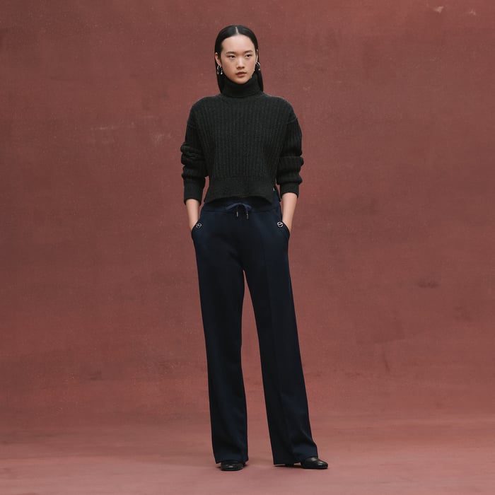 Bleu Marine Loose Fit Pants