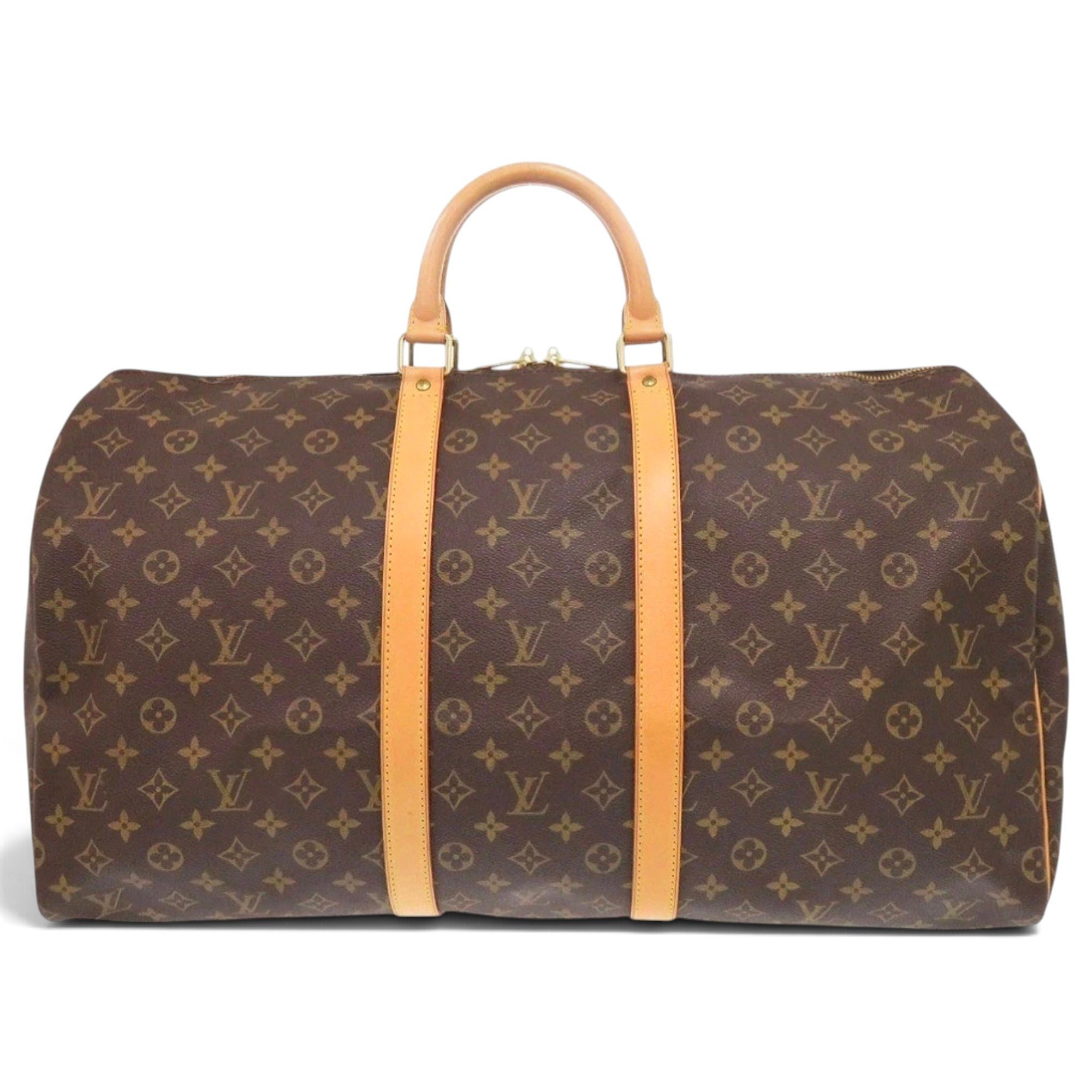 Keepall leather travel bag