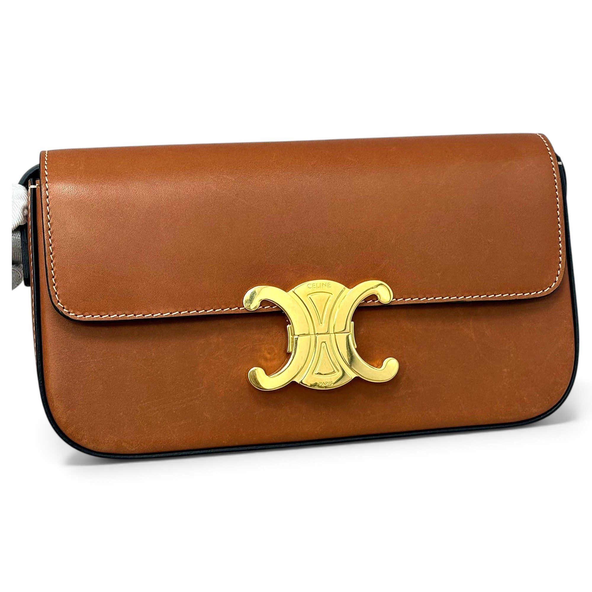 Triomphe Long leather handbag