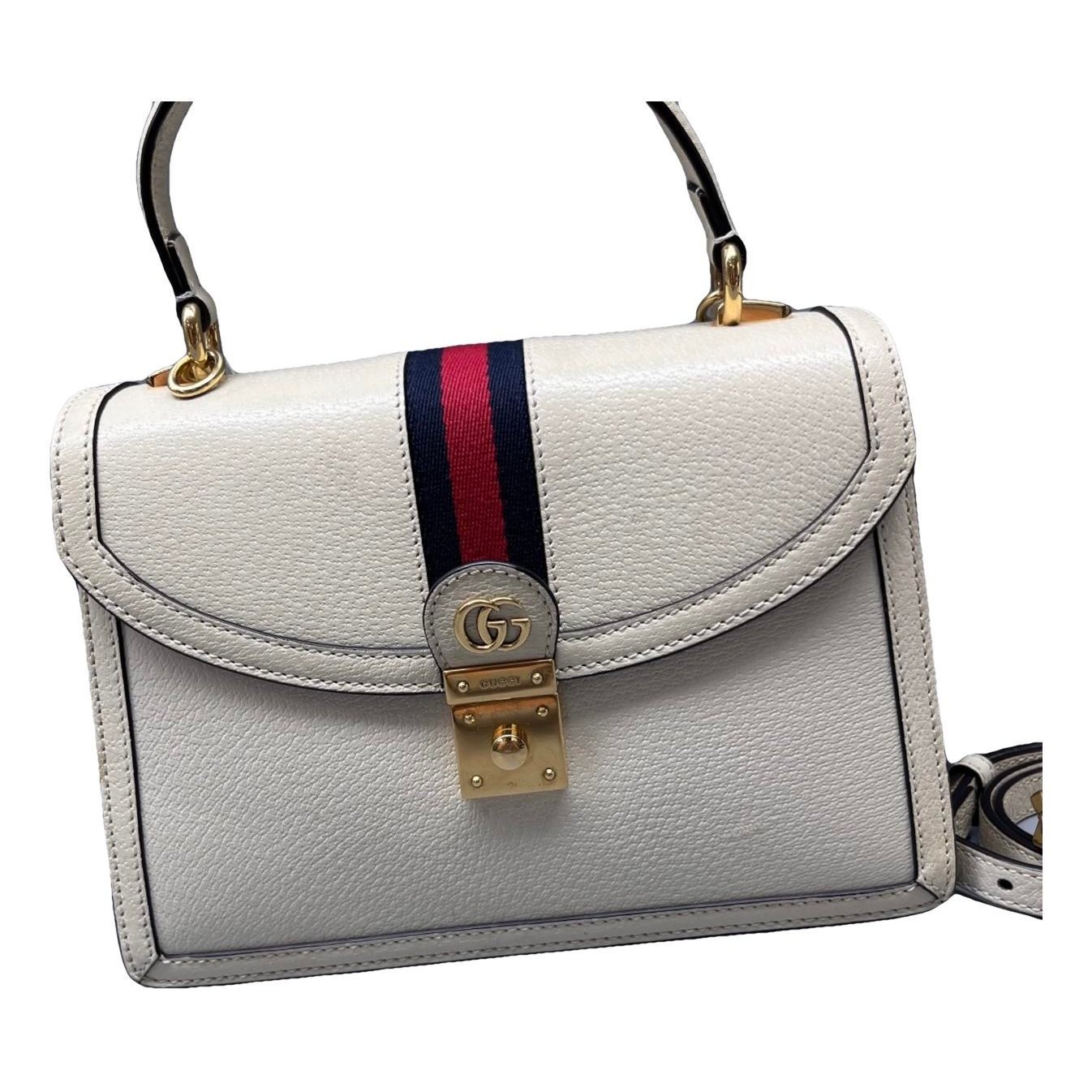 Ophidia Flap Top Handle leather handbag