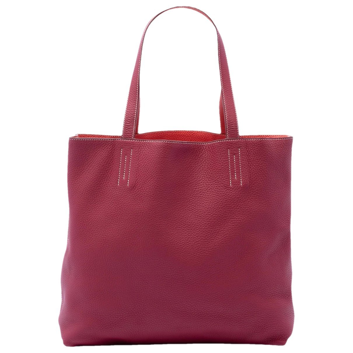 Hermes Double Sens Handbag Clemence Leather