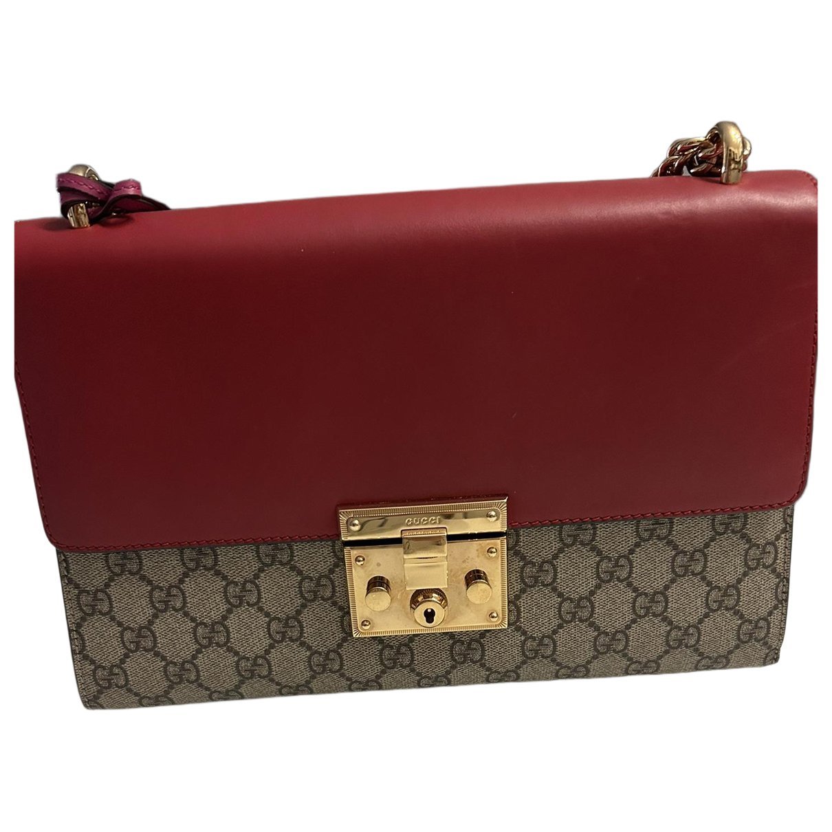 Padlock leather handbag