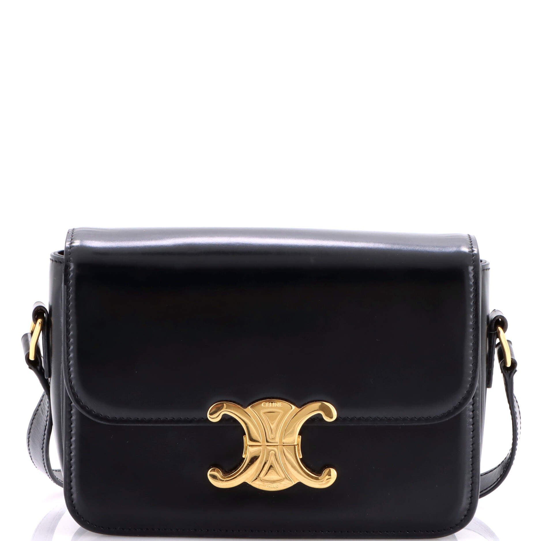 Celine Triomphe Shoulder Bag Smooth Calfskin Teen