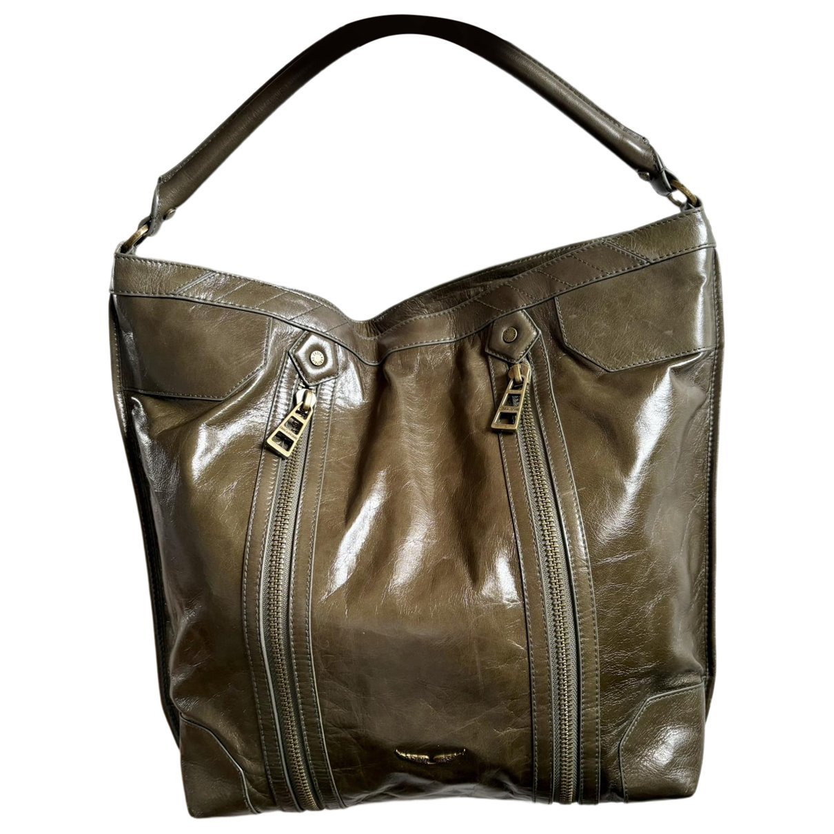 Patent leather handbag