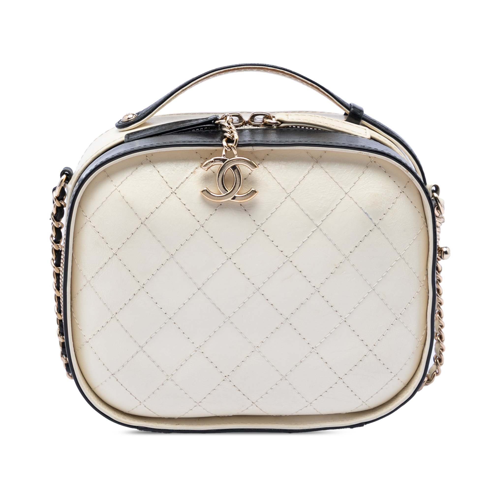 Vanity leather handbag