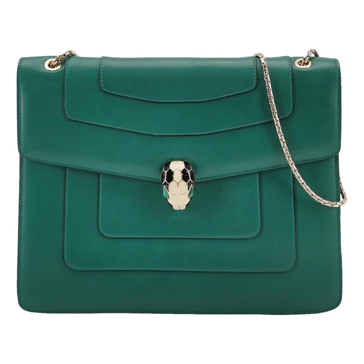 Serpenti leather handbag