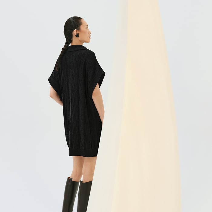 Noir "H" Sweatshirt Dress