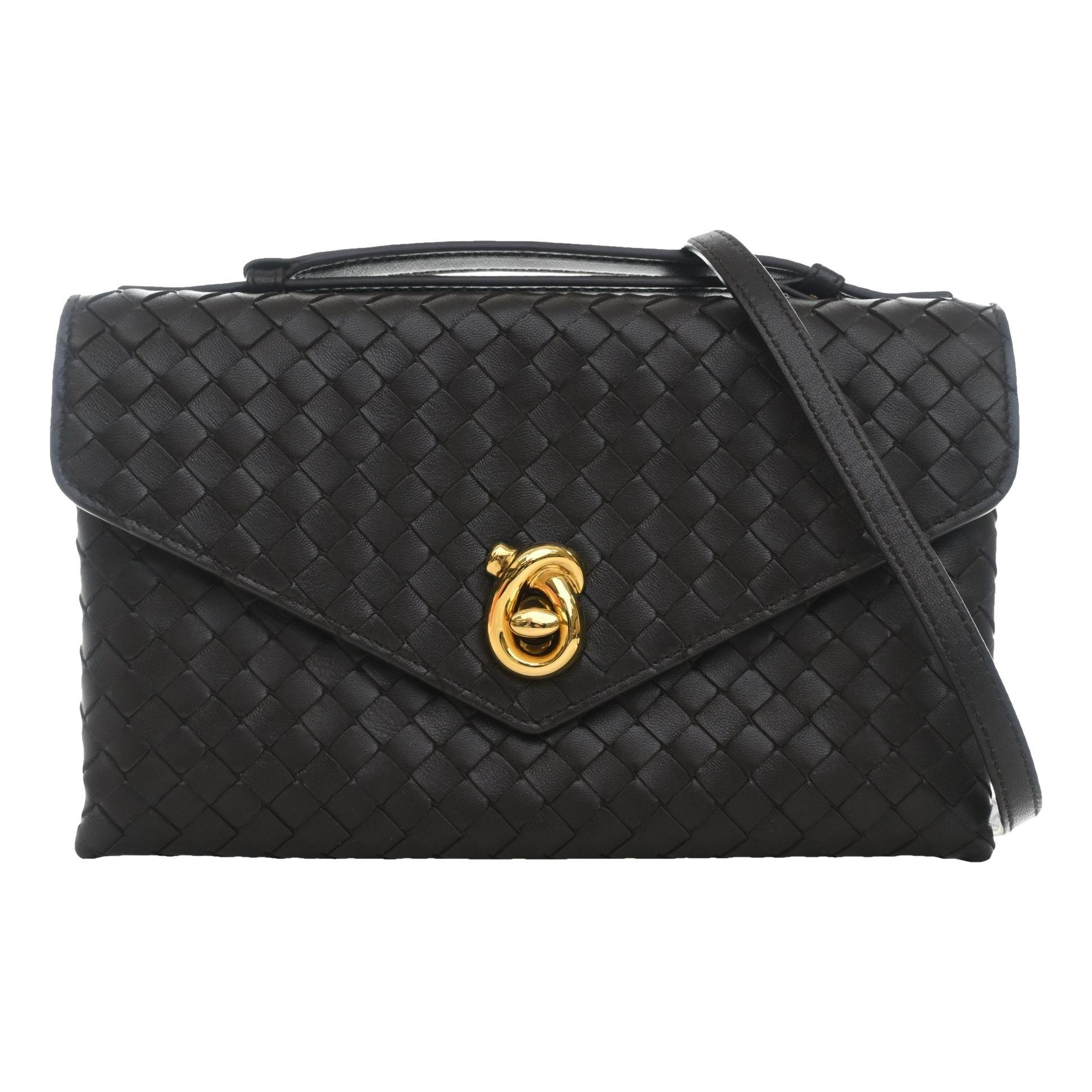 Leather clutch bag