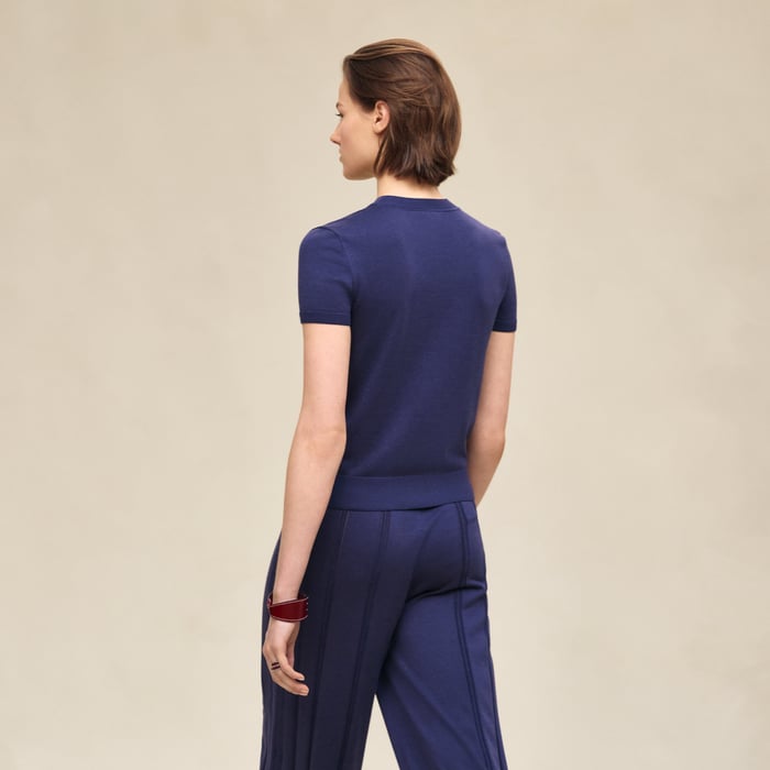 Bleu Abysse "Etriers Remix" Short-sleeve Sweater