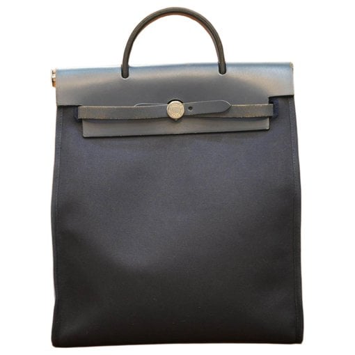 Hermes Herbag Handbag Navy