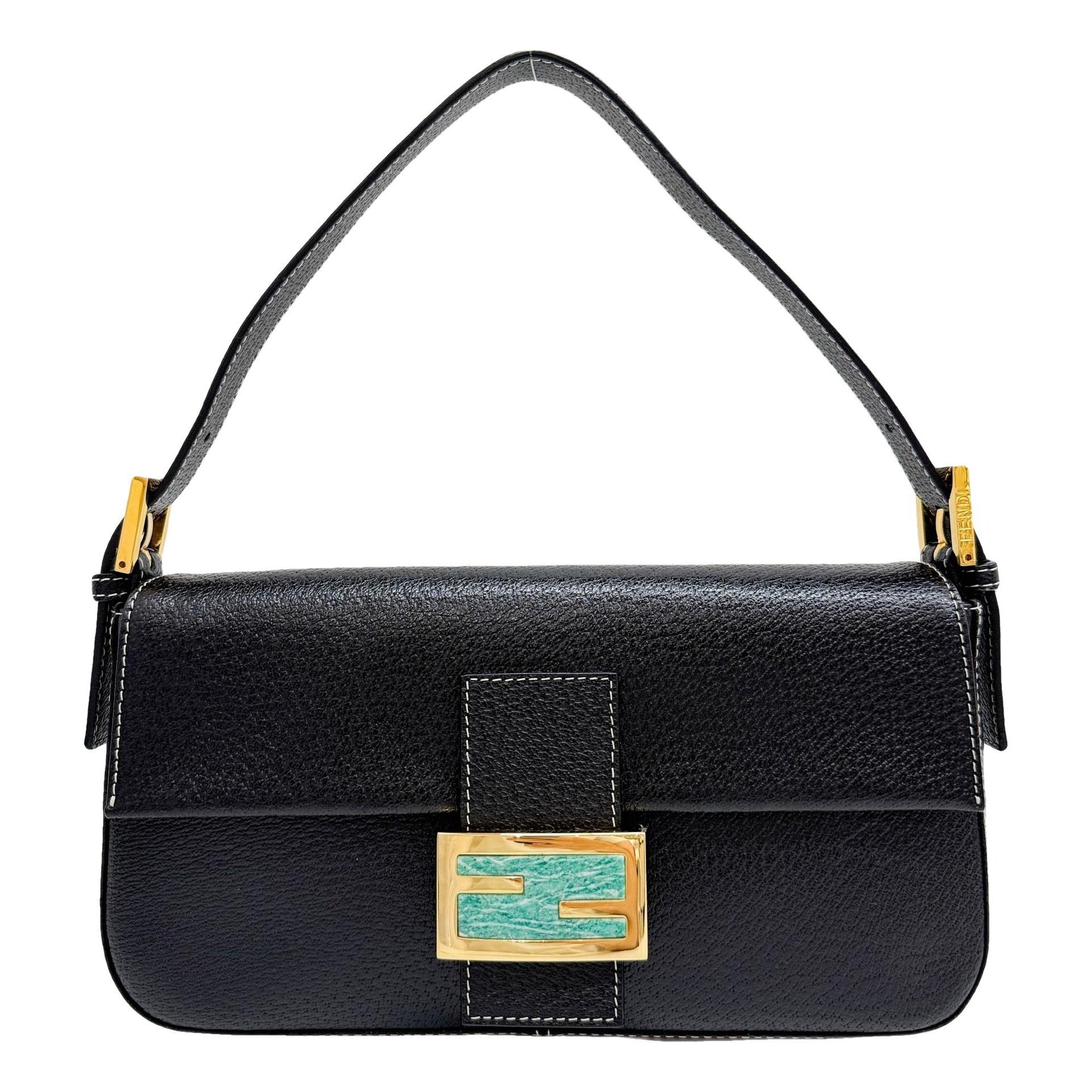 Baguette leather handbag