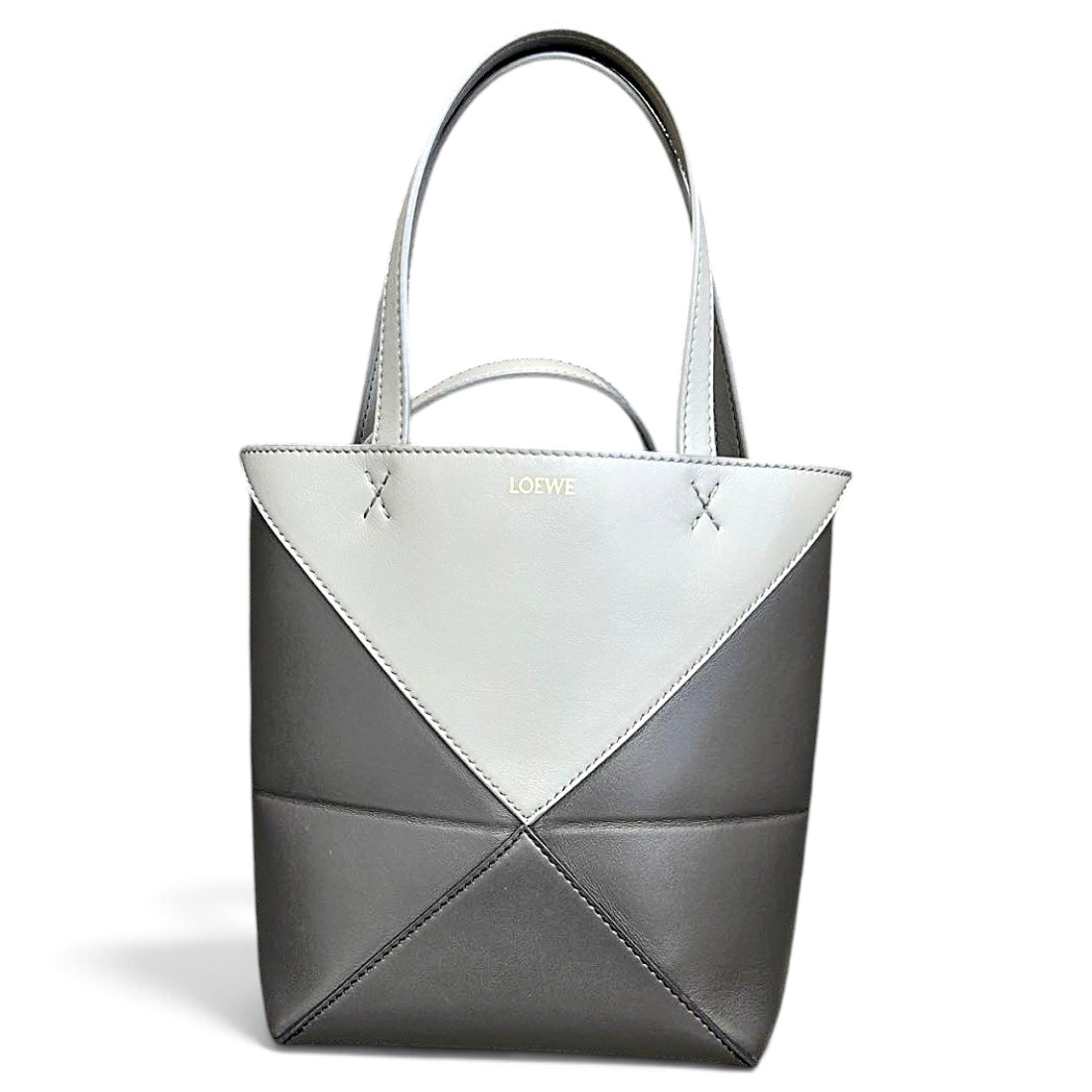 Puzzle Fold leather tote