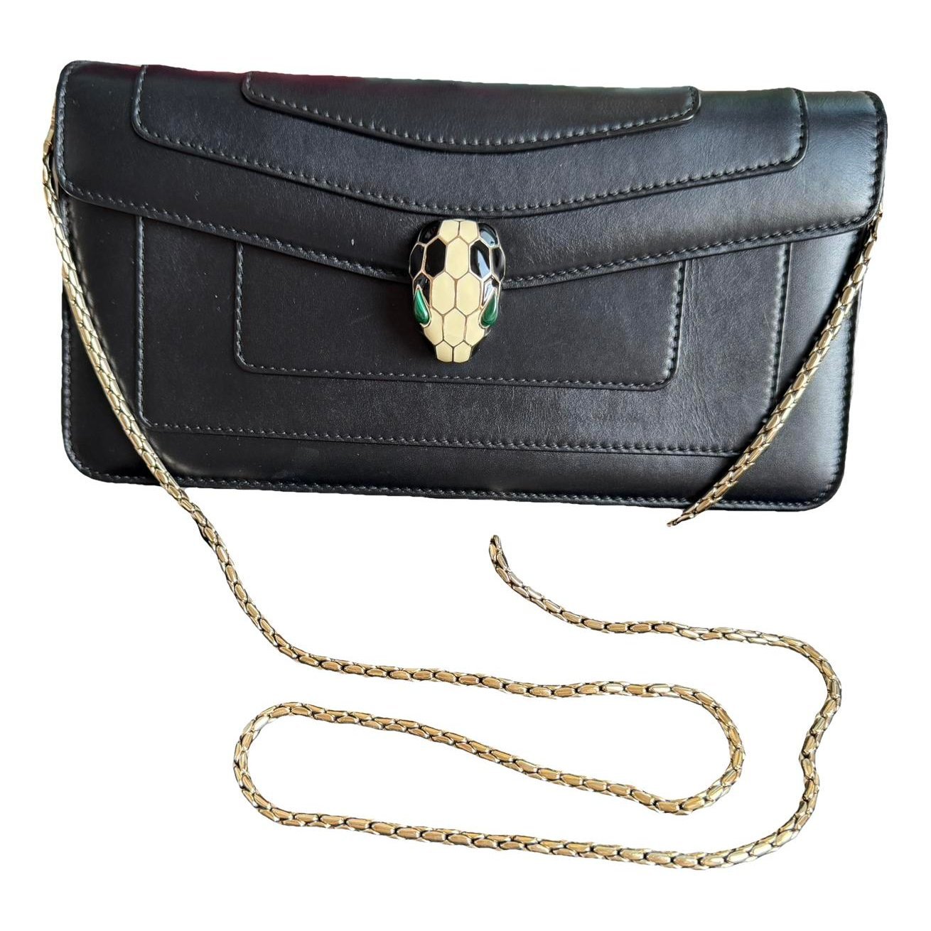 Serpenti leather handbag