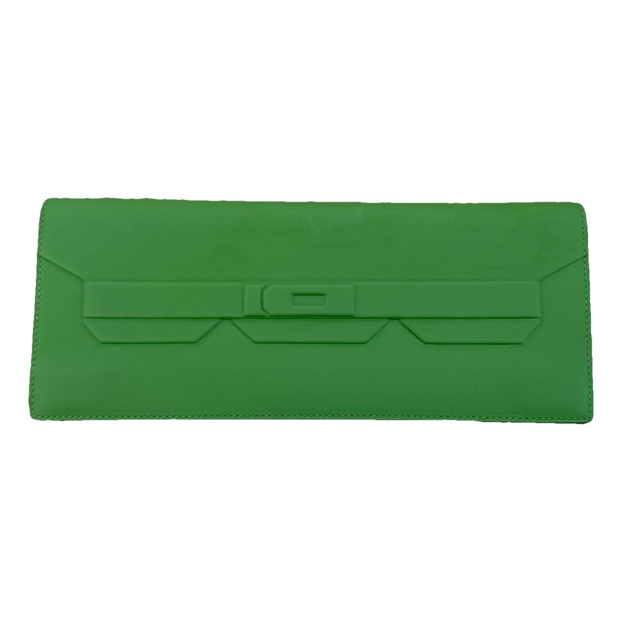 Leather clutch bag