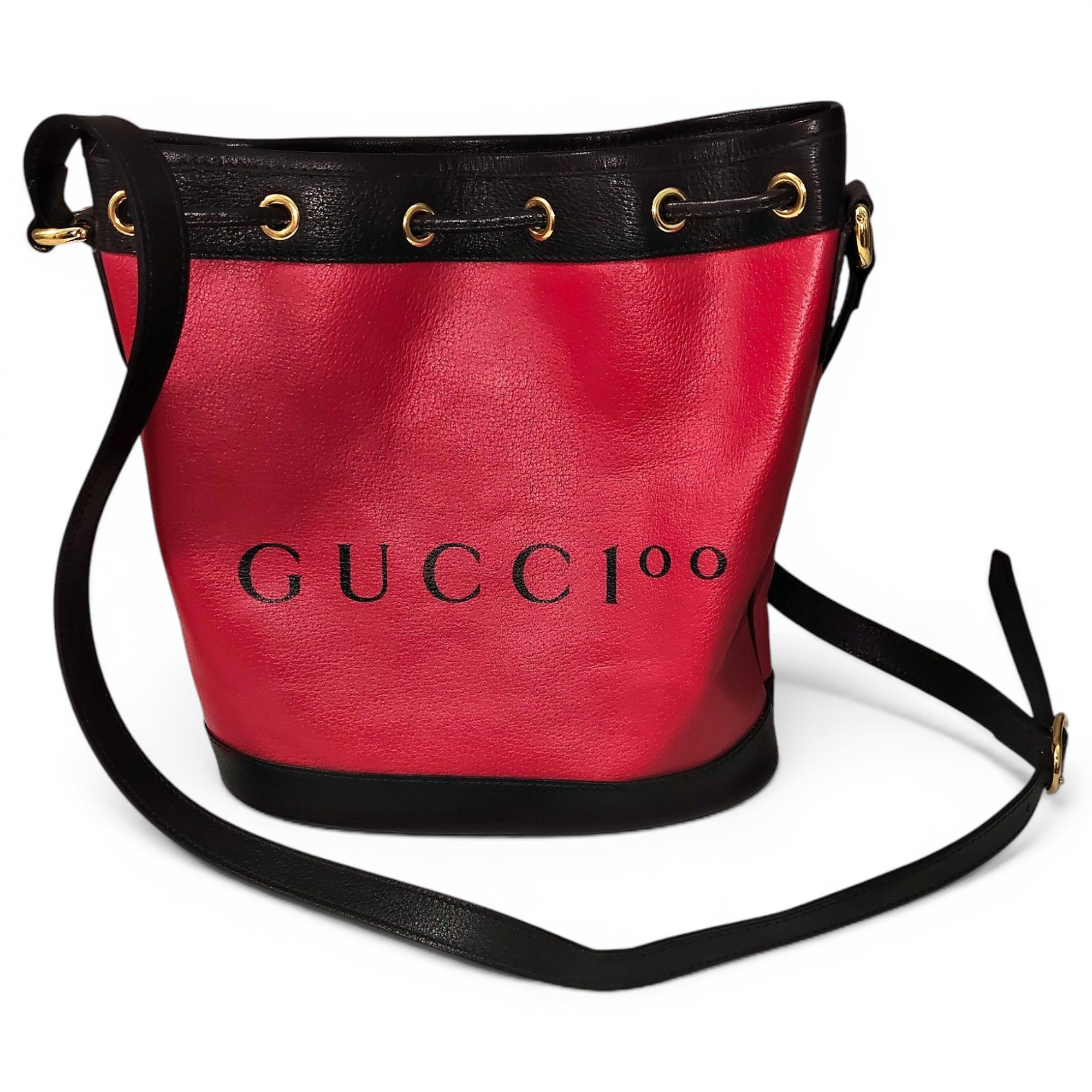 Ophidia Bucket leather handbag