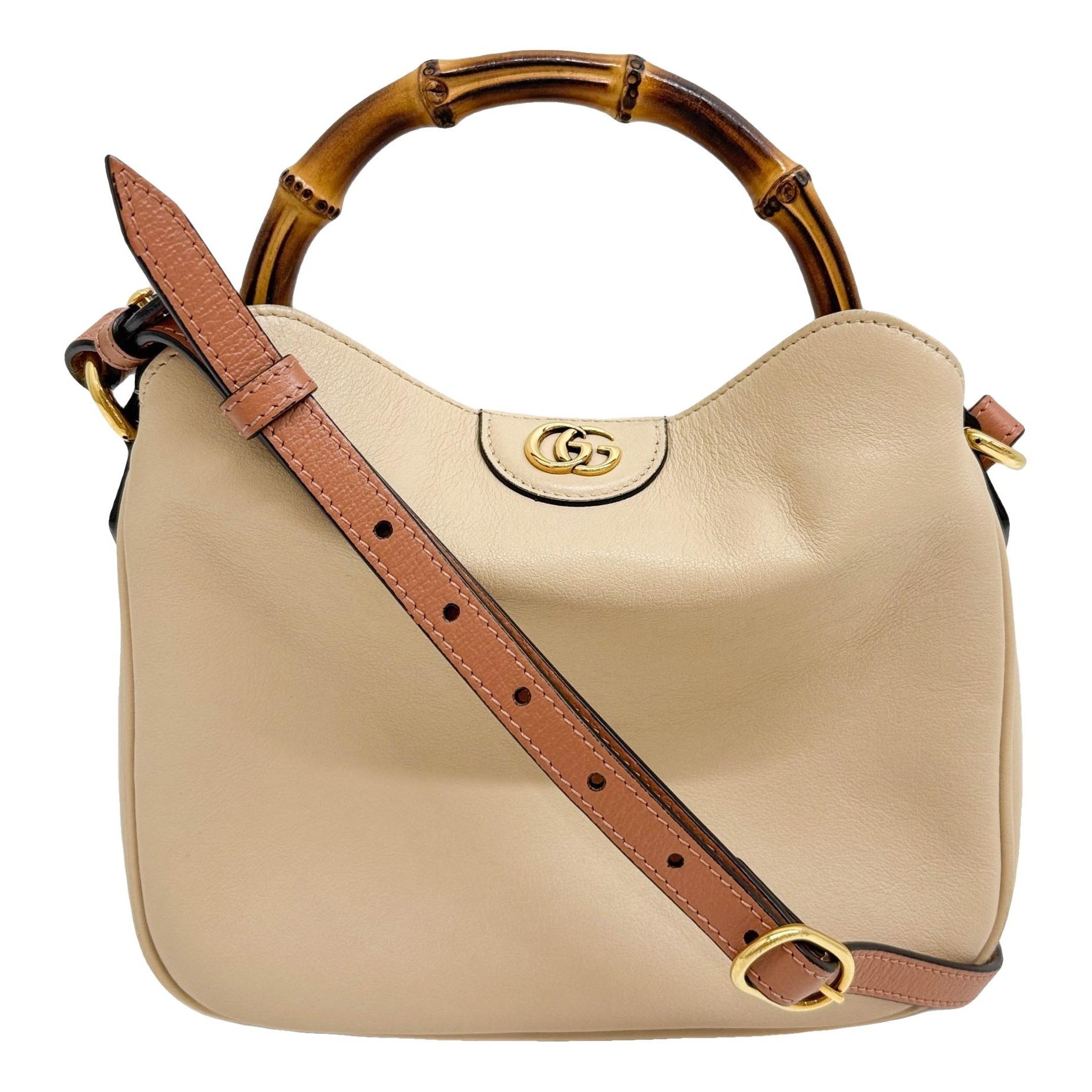 Bamboo Top Handle leather handbag