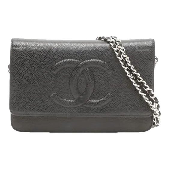 Wallet On Chain leather crossbody bag