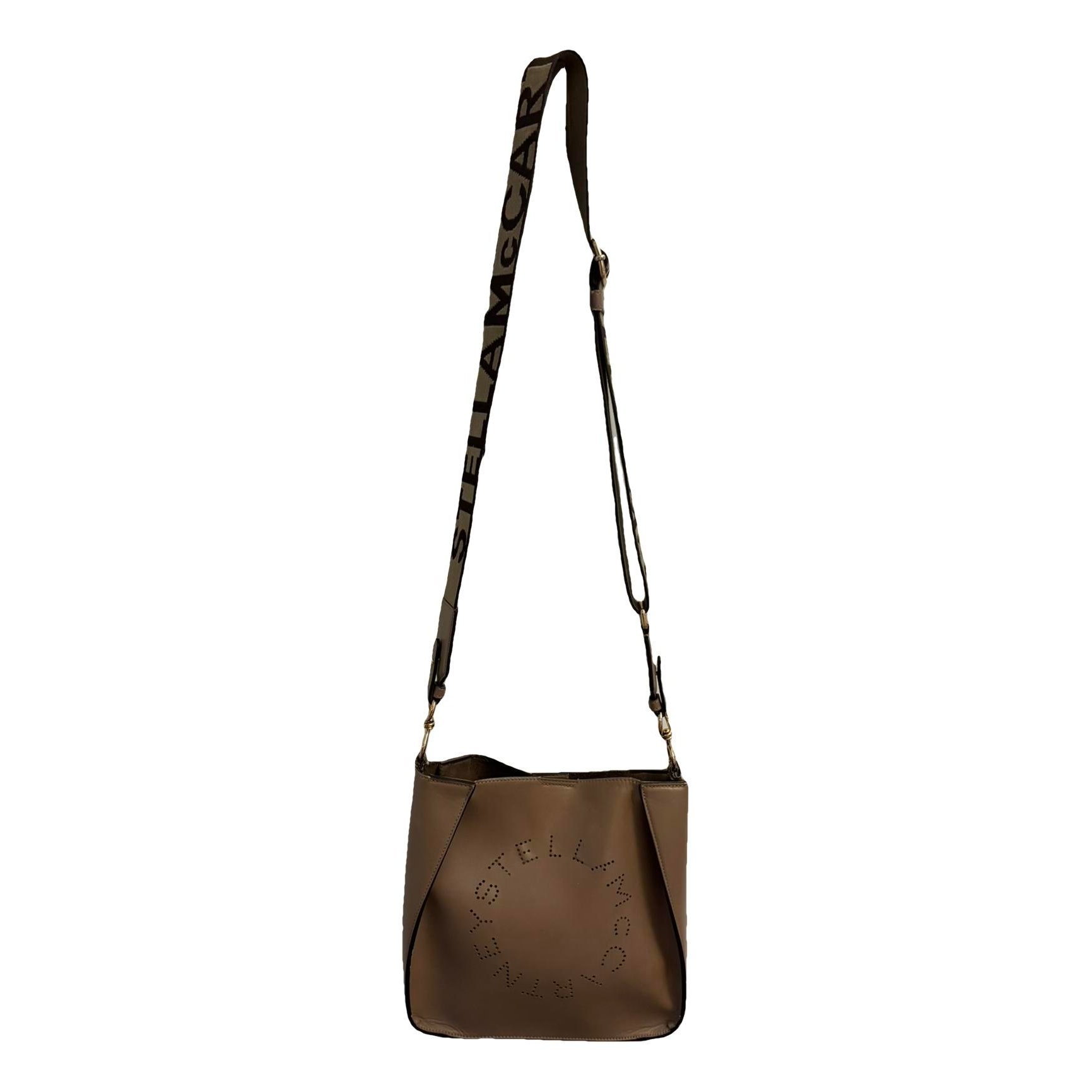 Logo vegan leather crossbody bag