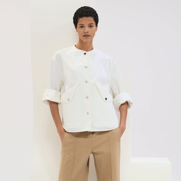 Blanc Naturel Jacket With Equestrian Details