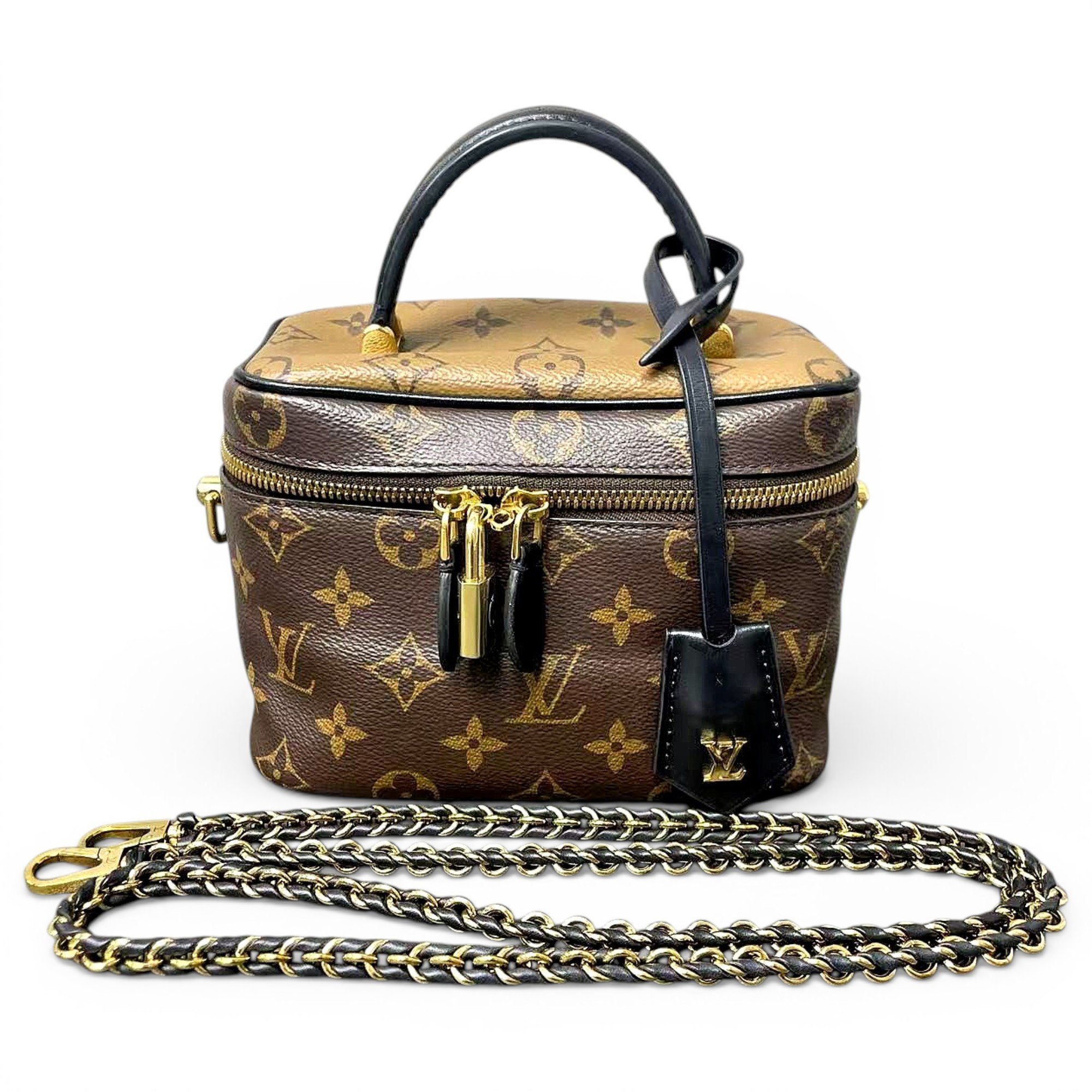 Vanity leather handbag