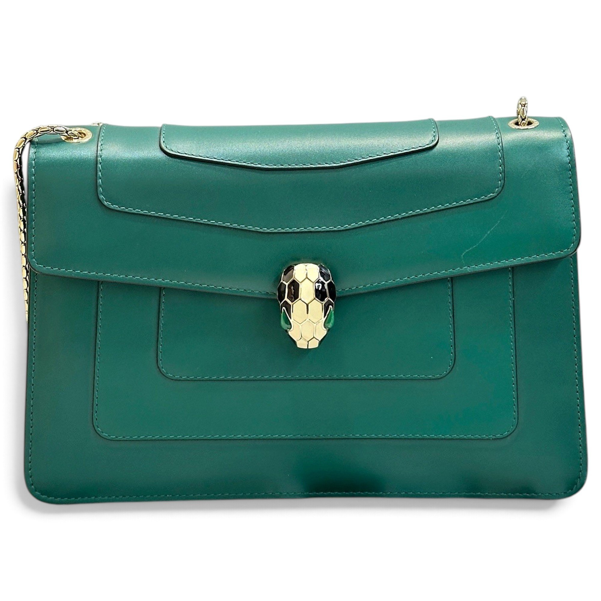 Serpenti leather handbag