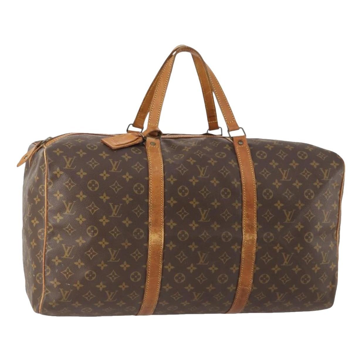 Sac souple leather travel bag