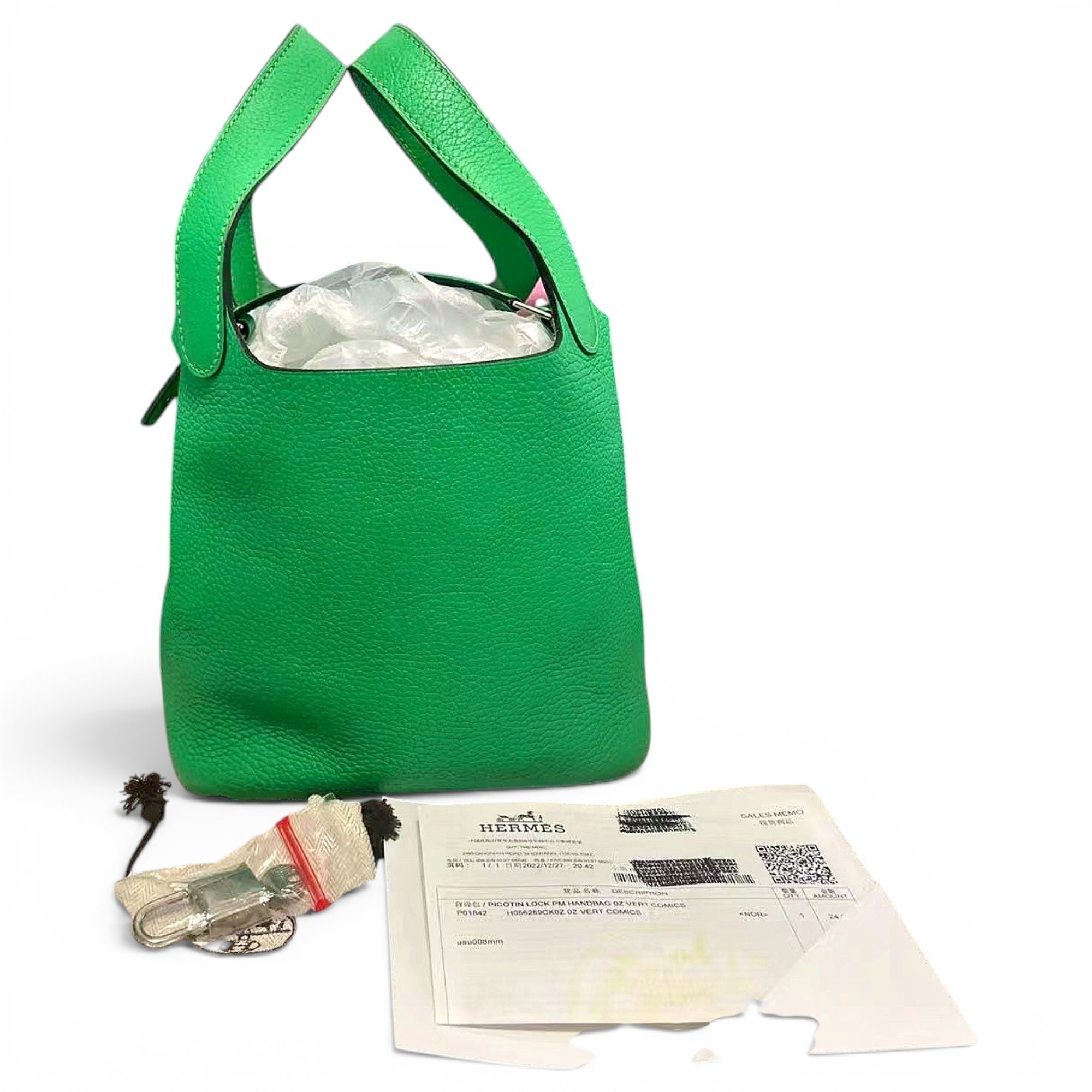 Picotin leather tote