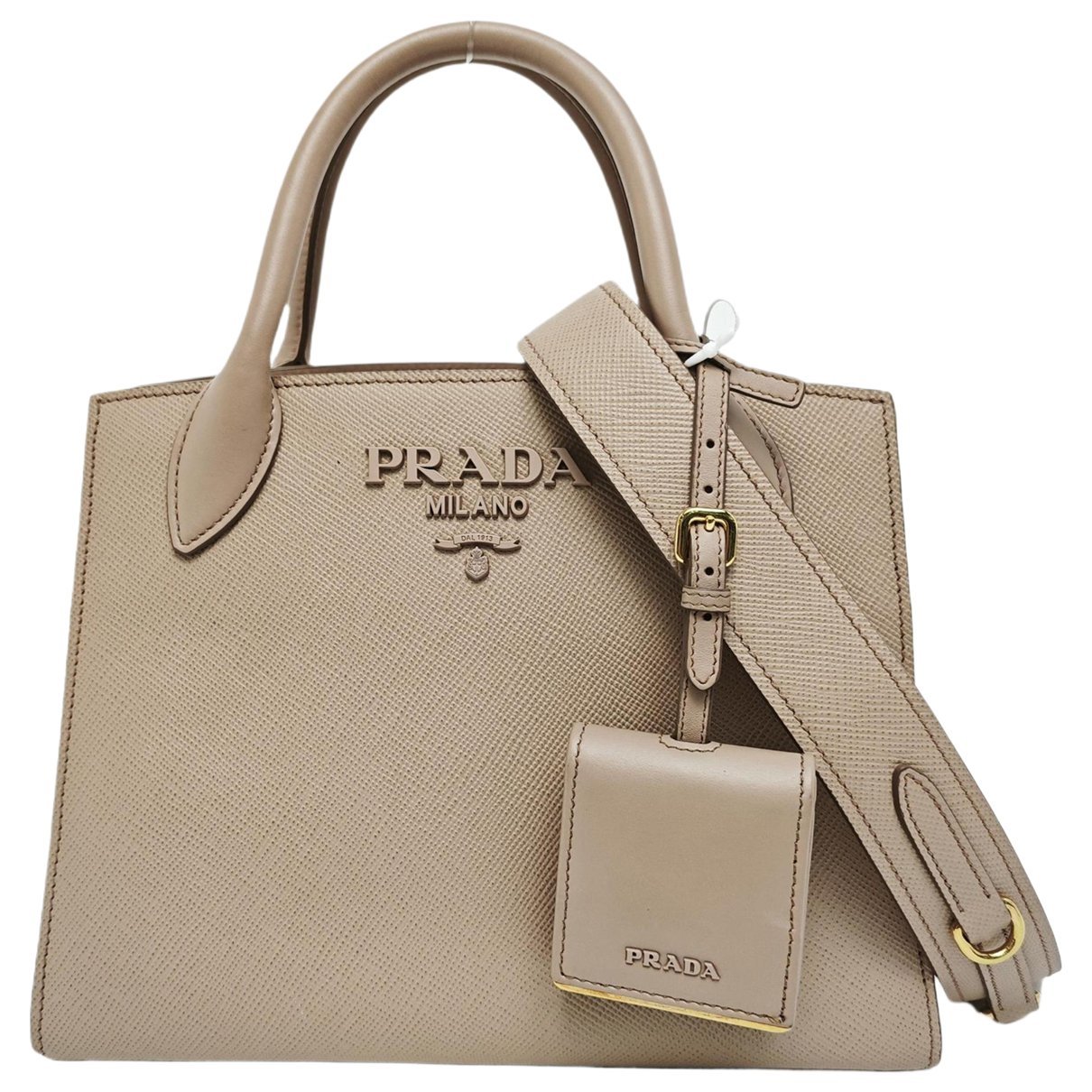 Monochrome leather handbag