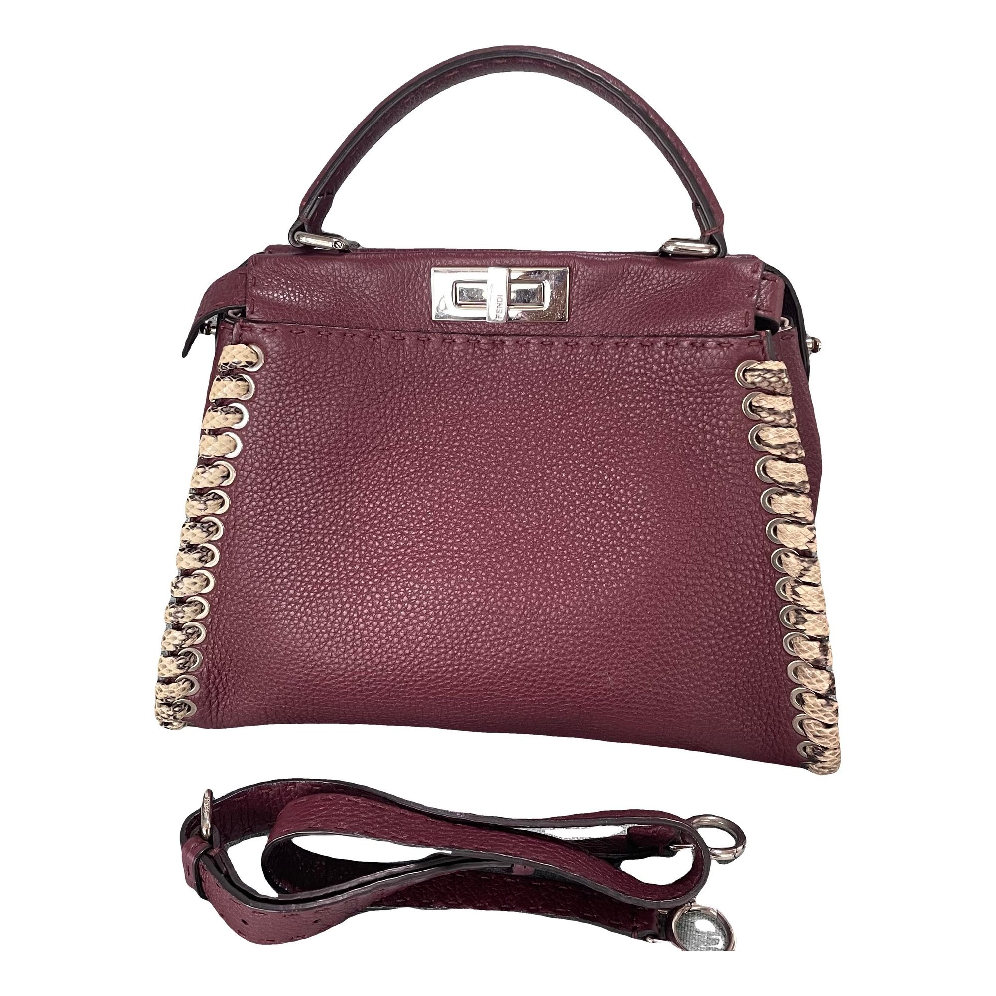 Peekaboo leather handbag