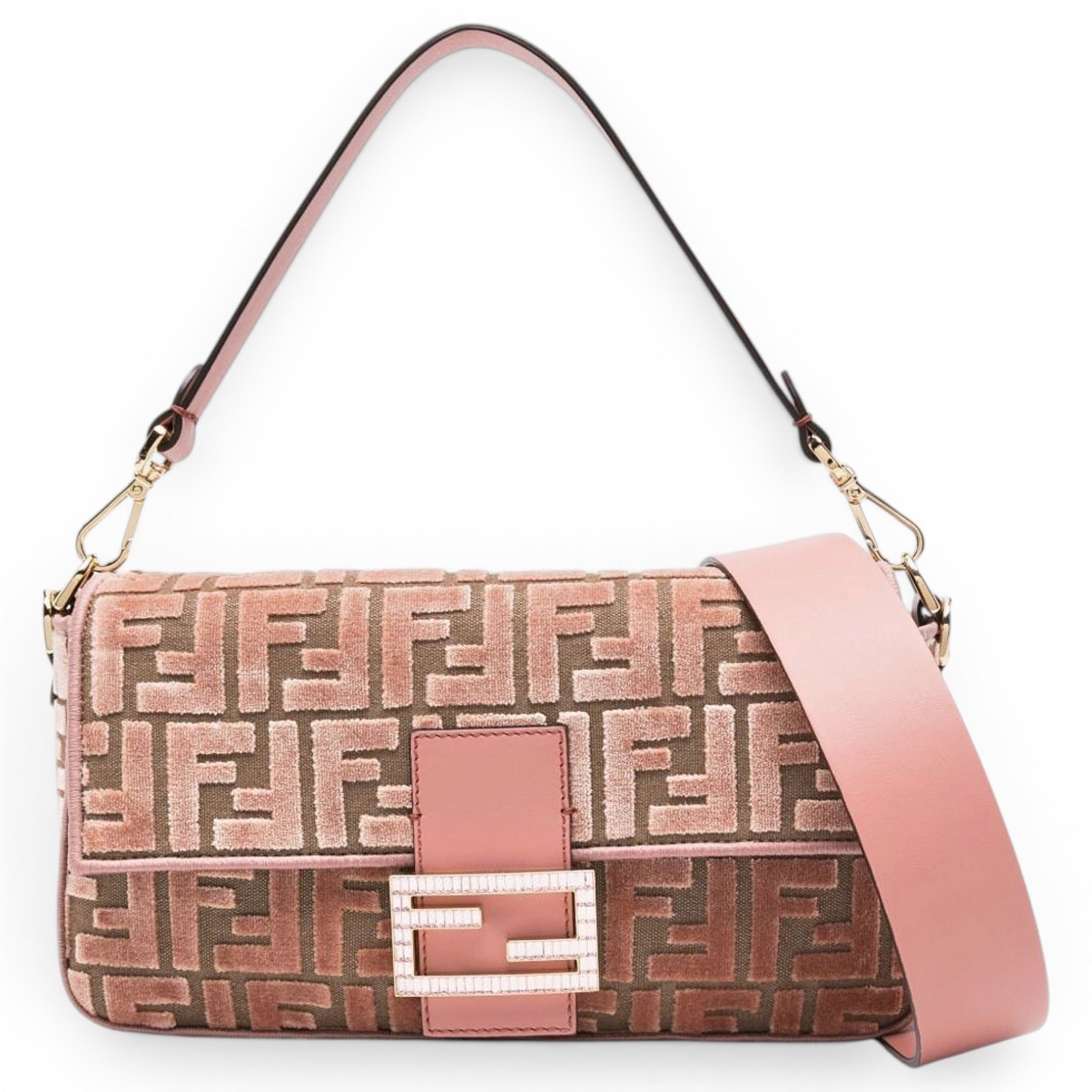 Baguette velvet handbag