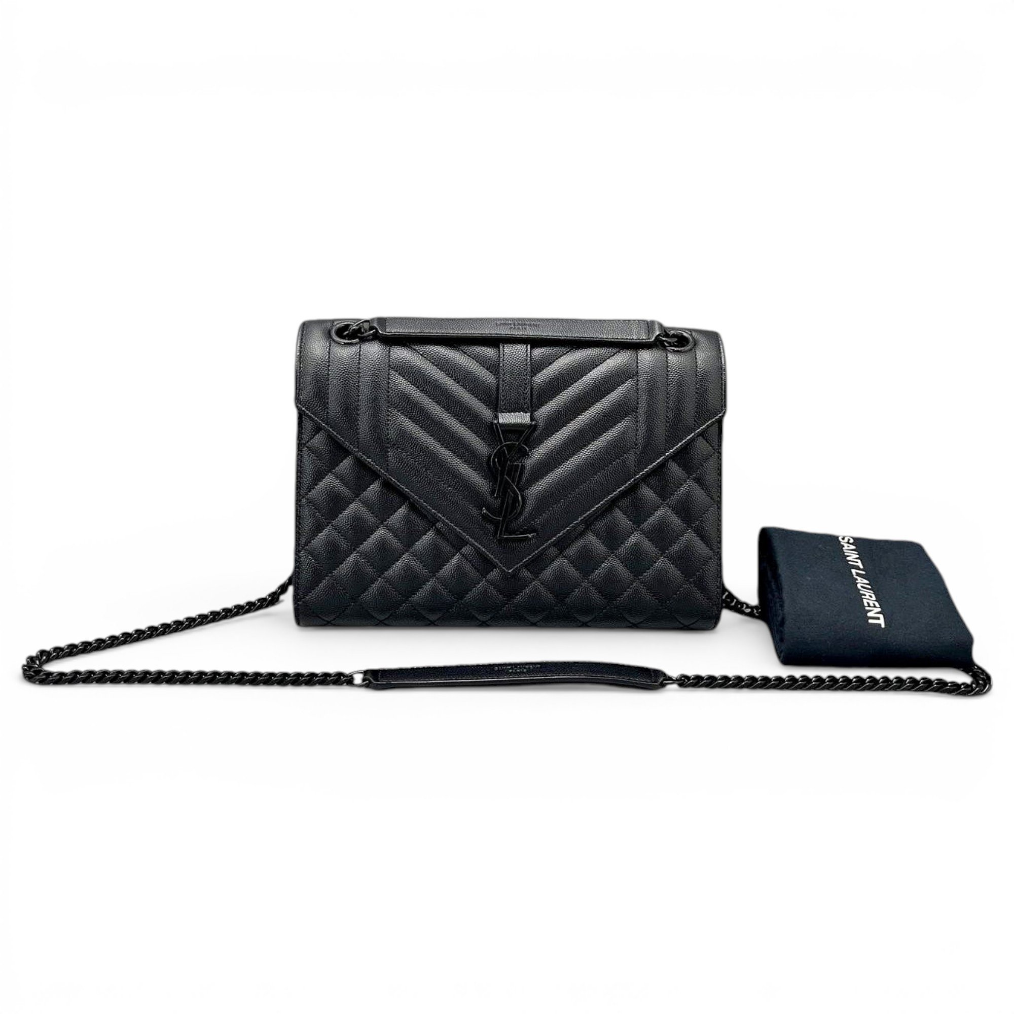 Envelope leather handbag