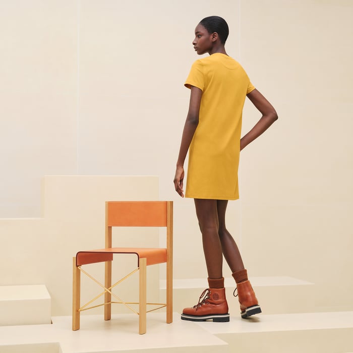 Jaune Gingembre Embroidered Pocket Dress