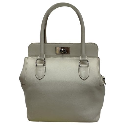 Toolbox leather handbag