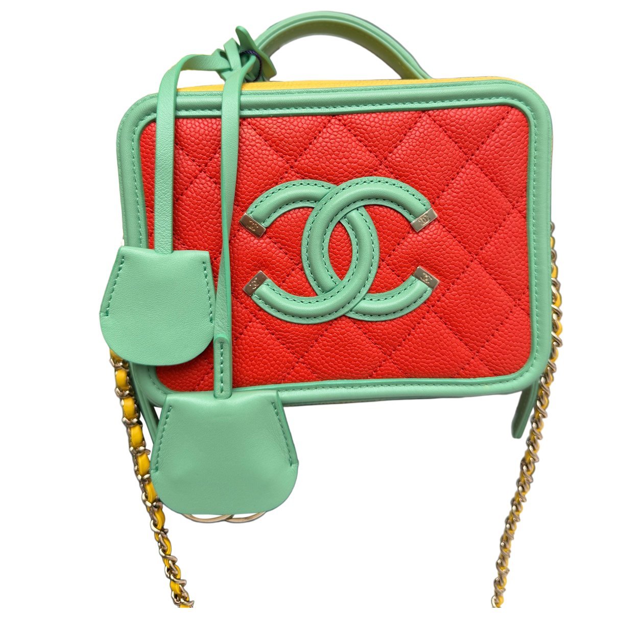 Vanity leather handbag