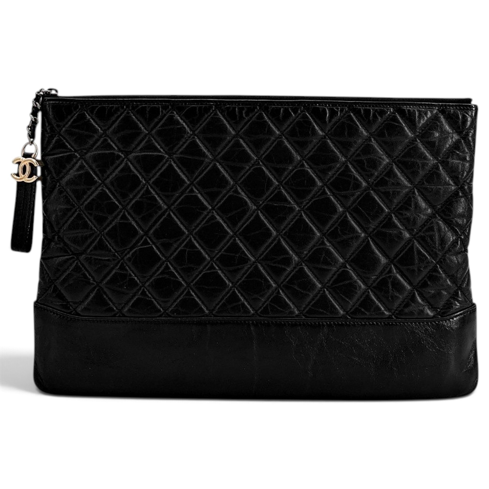 Leather clutch bag