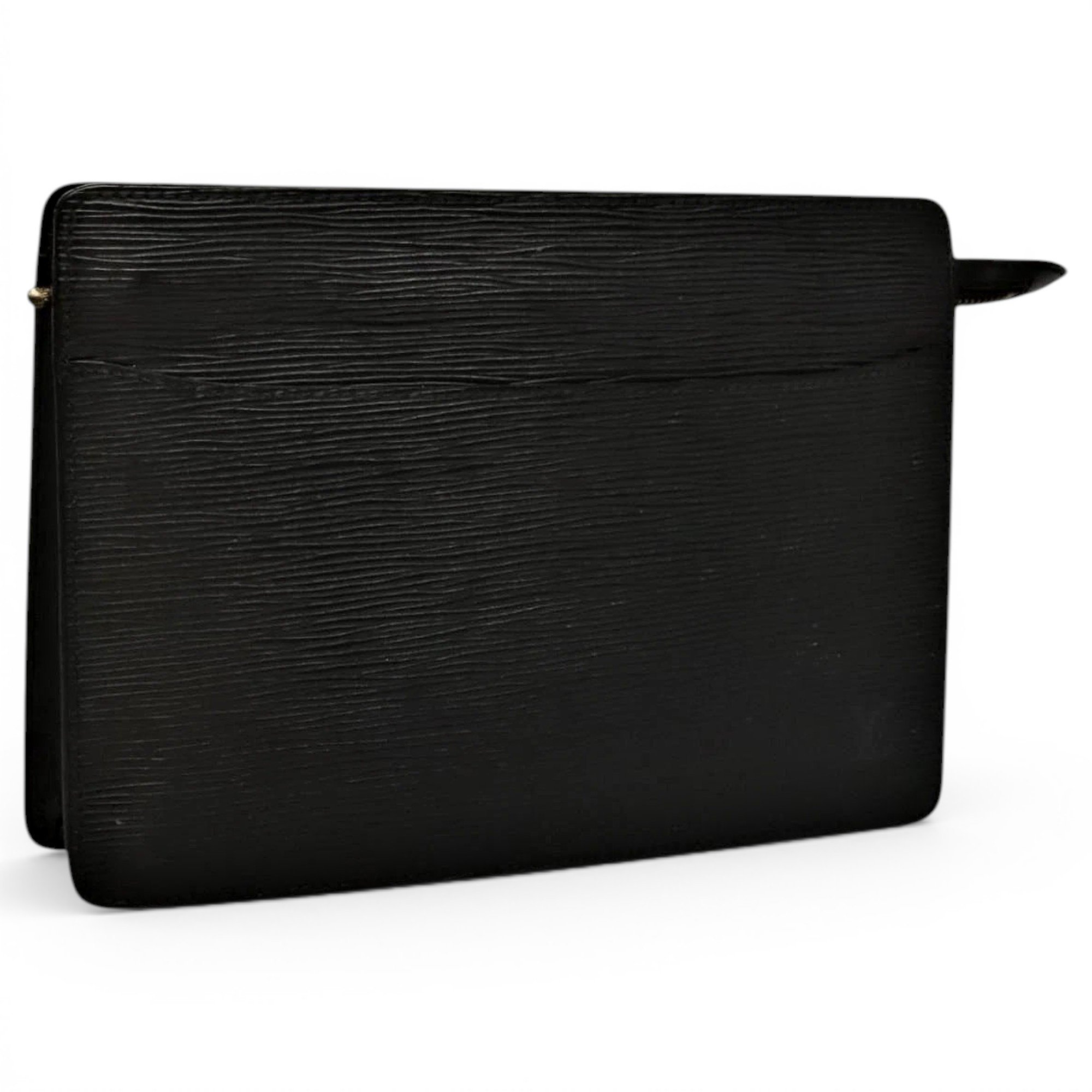 Leather clutch bag