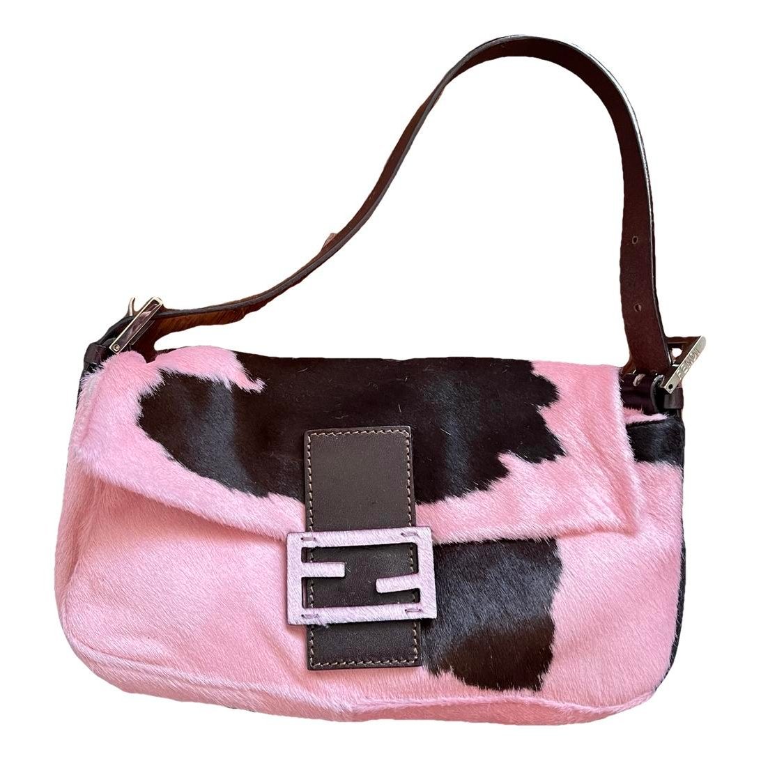 Baguette pony-style calfskin handbag