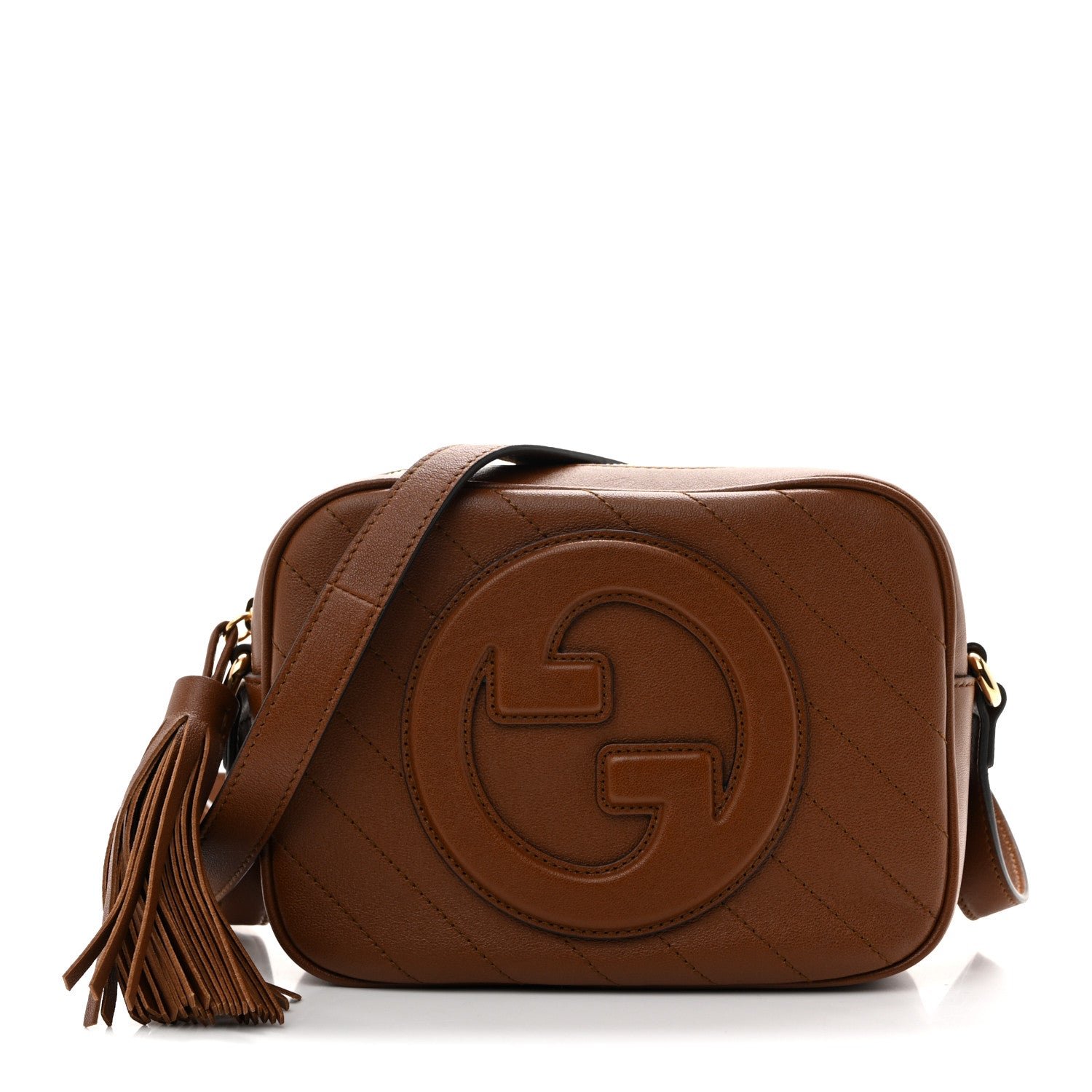Gucci Sakai Be Green Calfskin Diagonal Stitched Small Blondie Shoulder Bag Cuir