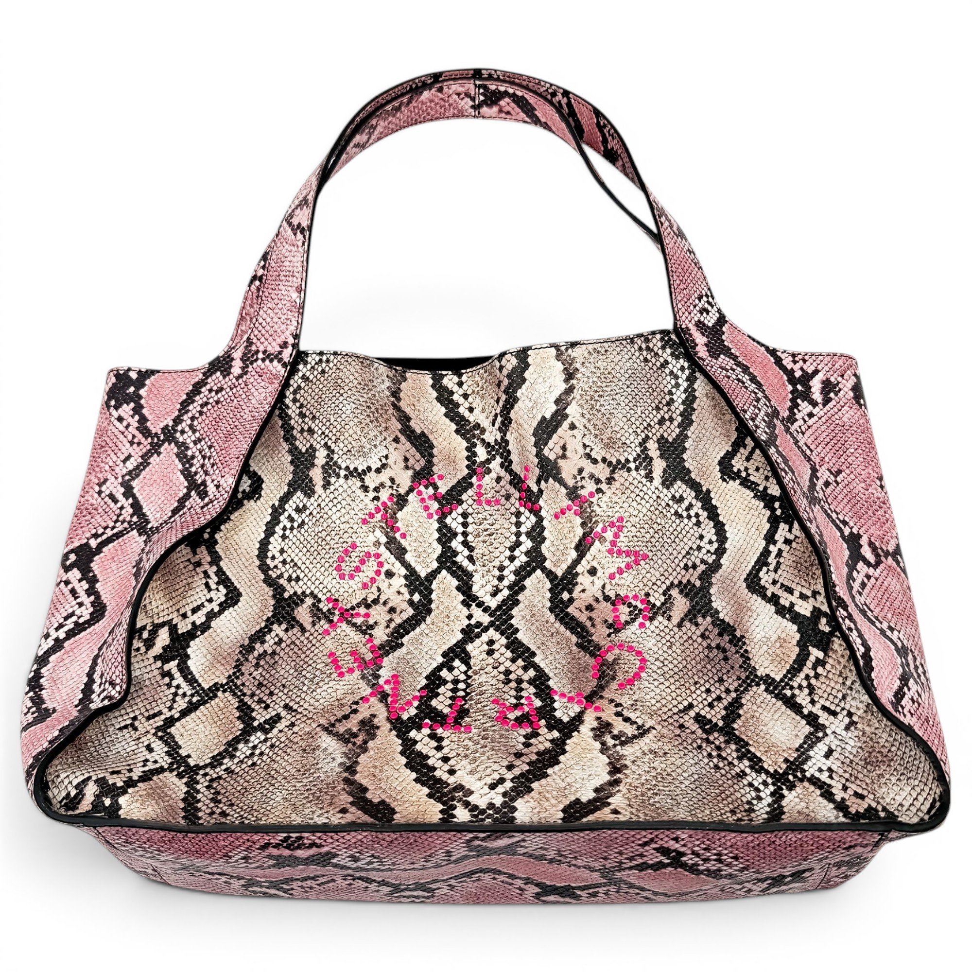 Logo leather tote