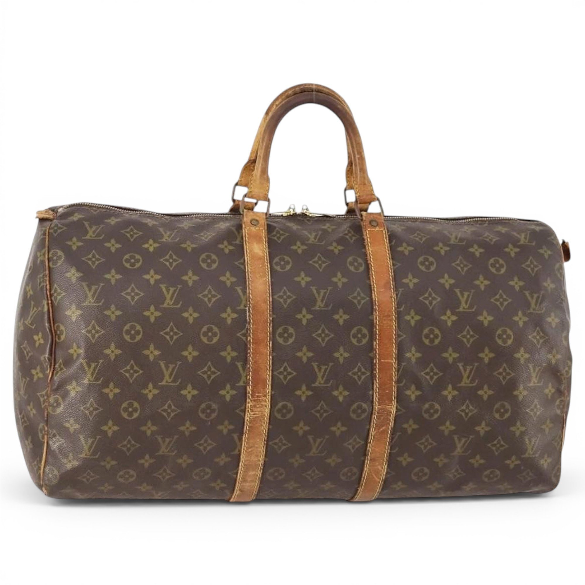 Keepall leather travel bag