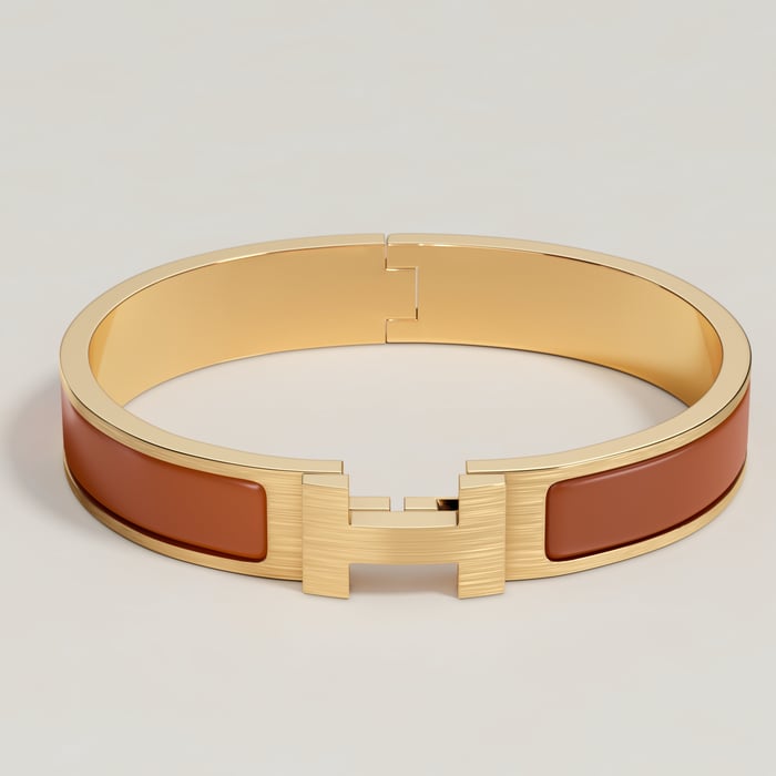 Gold Mat Clic Hh Bracelet