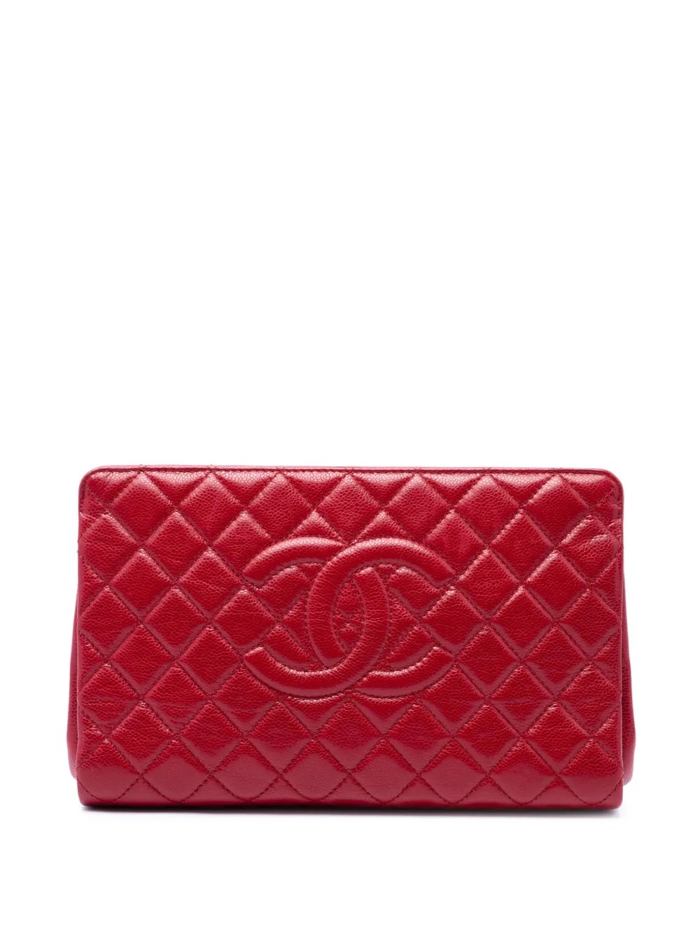 2012 CC Quilted Caviar Frame clutch bag