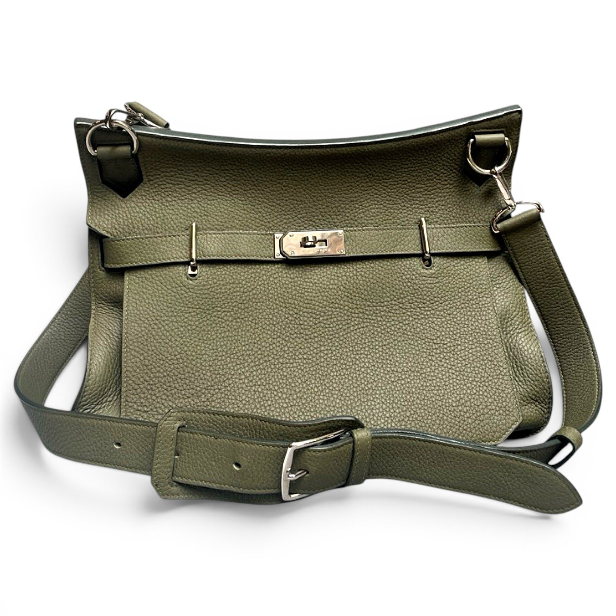 Hermes Jypsiere Handbag Olive Green