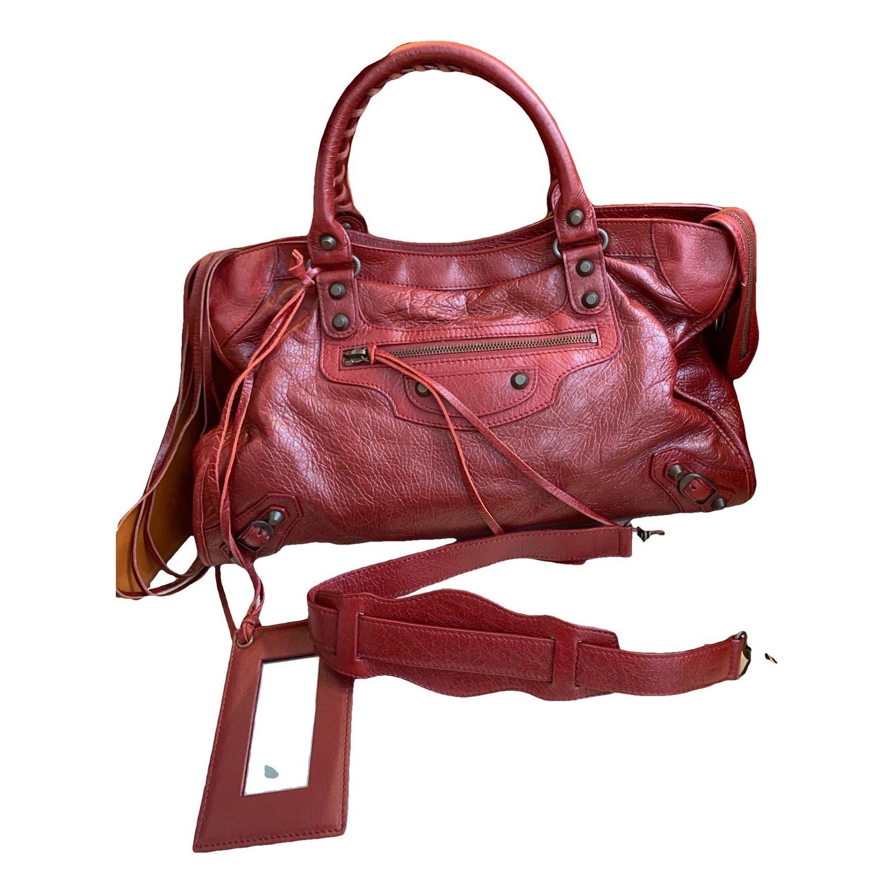 City leather bag
