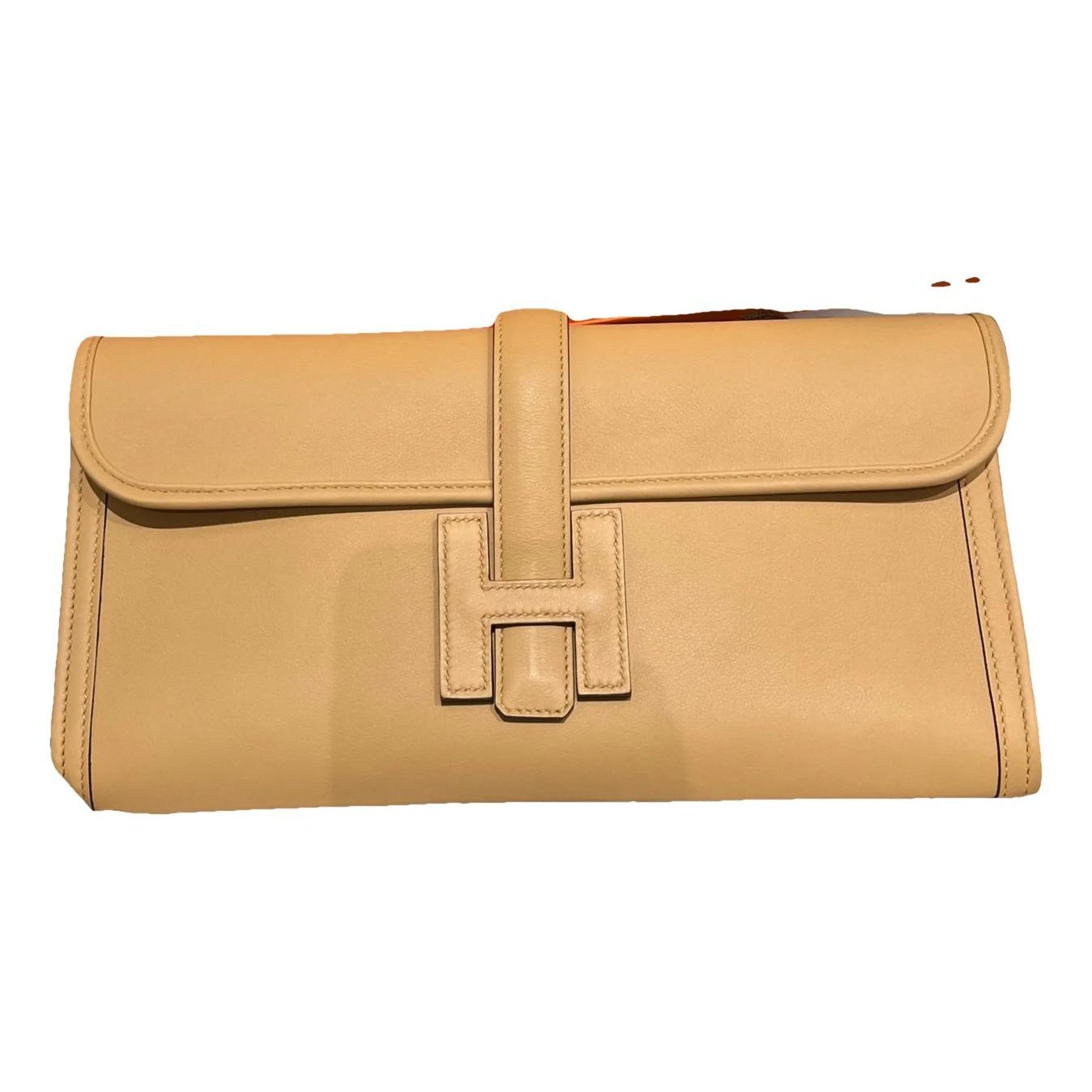 Jige leather clutch bag